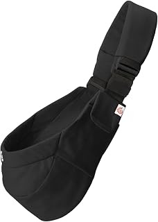 Ergobaby Upsie Sling Baby Hip Carrier for Babies and Toddlers 6-48 Months | Intended for Shorter Term Wear - Perfect for Ups and Downs - Ergonomic Baby Carrier - 17-45 lbs / 7.7-20.4kg, Onyx Black