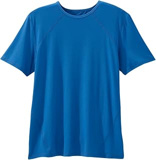 Silverts Men's Adaptive Open Back T-Shirt, Assisted Dressing Active Tee