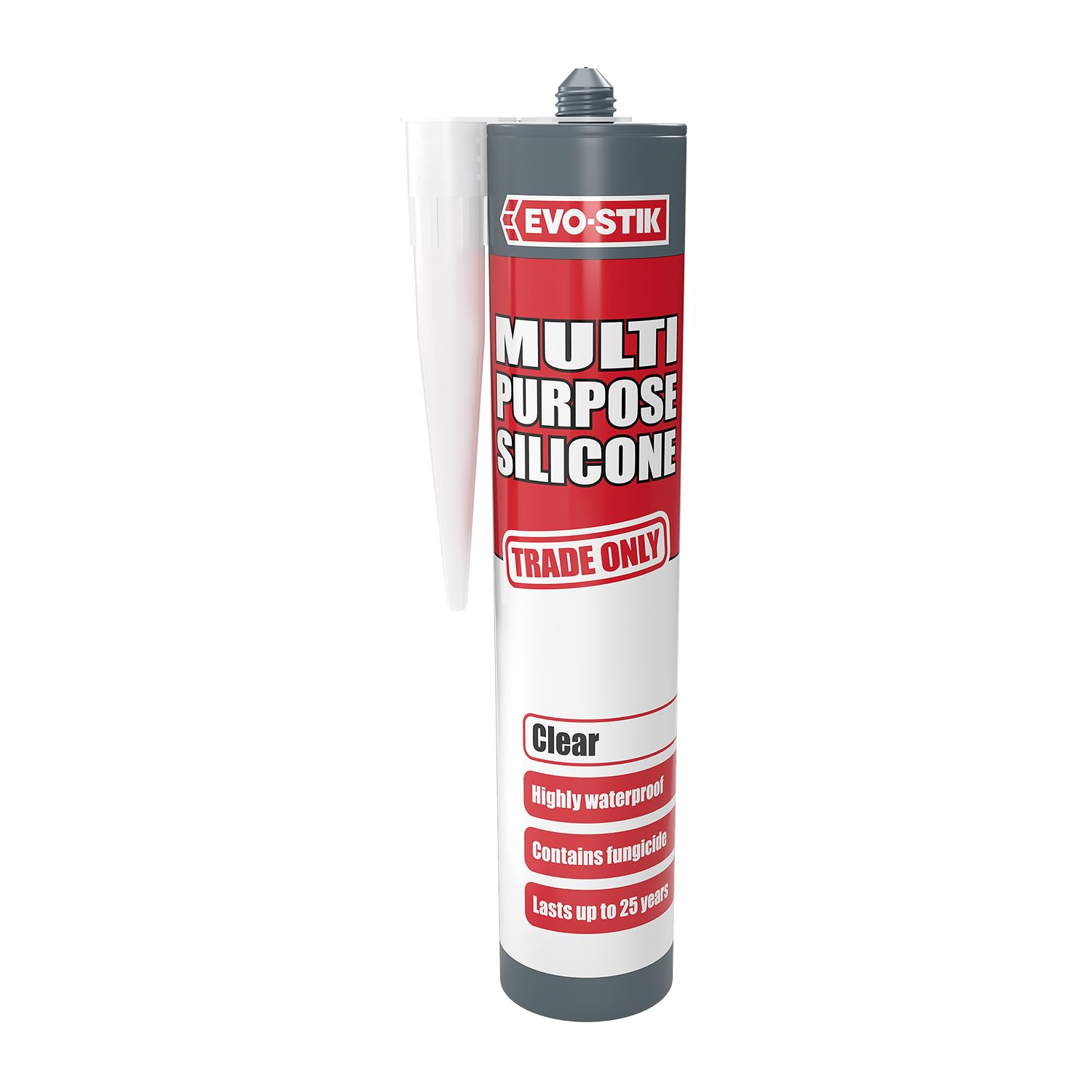 EVO-STIK Multipurpose Silicone Sealant Clear - Waterproof - Mould Resistant | La