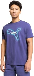 PUMA Mens Village Wear Graphic Crew Neck Short Sleeve Casual Tops Casual - Black
