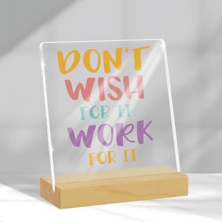 Motivational Gift Mental Health Gift Positive Affirmation Acrylic Sign Self Care Gift Mental Health Table Desk Decor Cheer Gift for Women Men Educator Mental Grandma Birthday Christmas