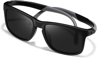 Sports Polarized Sunglasses for Men Flexible Bendable Temples Cycling Driving Fishing Sun Glasses