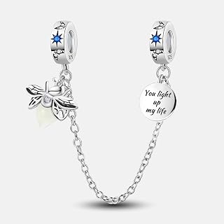 1Pc Fashionable Silver Safety Chain Series Charm Fit DIY Jewelry Matching Dating Gift Fine Ladies Jewellery