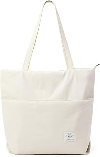 KALIDI Women's Large Quilted Tote Bag with Zipper and Pockets for Women Work School Gym Shopping Travel