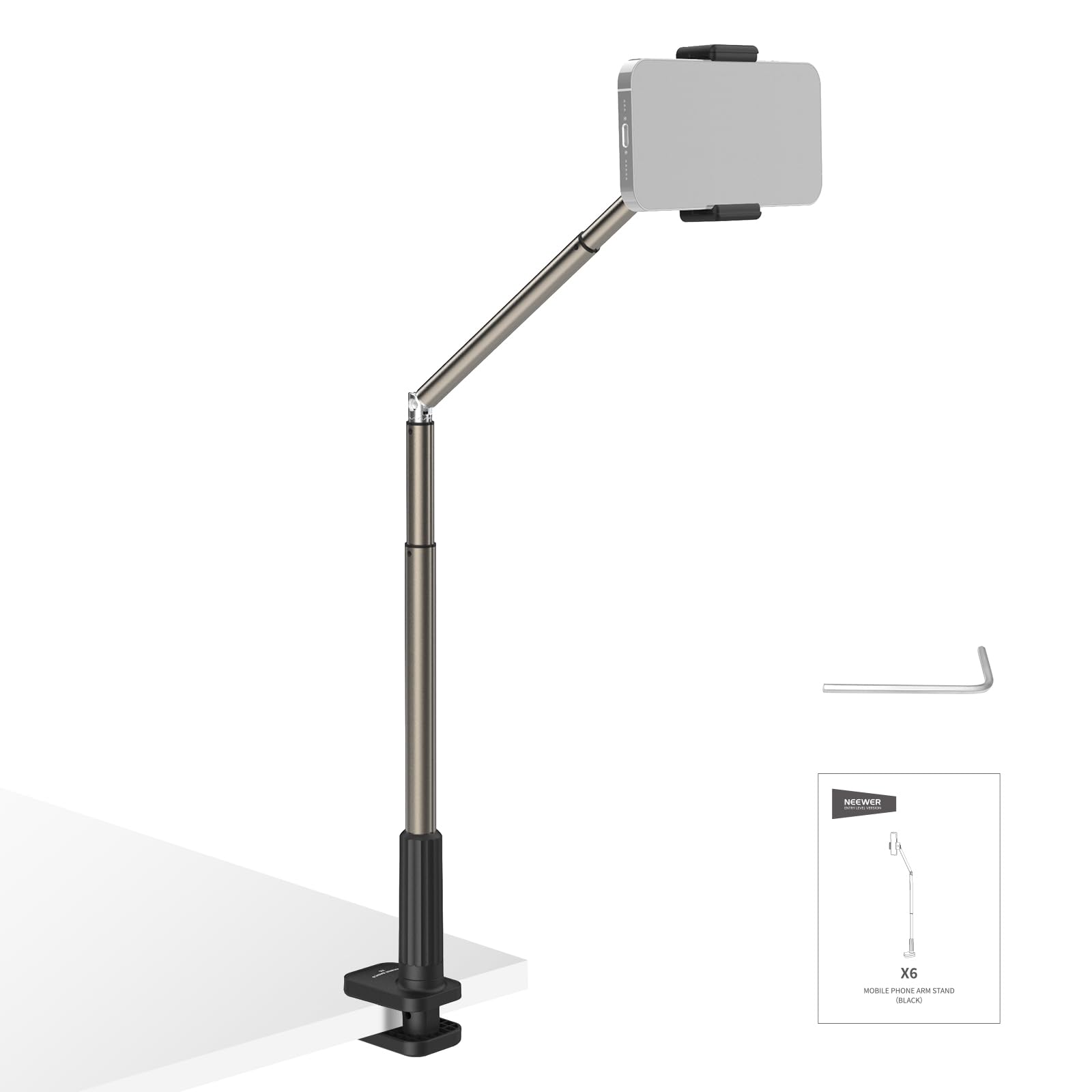 NEEWER Entry Level Version Phone Stand for Desk & Bed, 360° Adjustable Office Ta