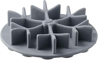 Dog Slow Feeder, Snowflake Shape, Silicone Insert, Slow Feeder, Dog Bowl, Practical and Safe Suction Cup Design for Dogs, Gray