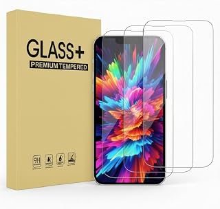 iPhone 15 / iPhone 14 Pro Screen Protector [6.1 inch] Display Tempered Glass Sensor Protection Compatible with Dynamic Island Case Friendly 3 Pack
