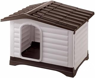 Ferplast DOGVILLA 90 Dog House, Openable Side, Raised Anti-Humidity Base, Liquid Spill System, Removable Roof, Aluminium Anti-Bear Door, Ventilation Grill, 88 x 72 x H 65 cm
