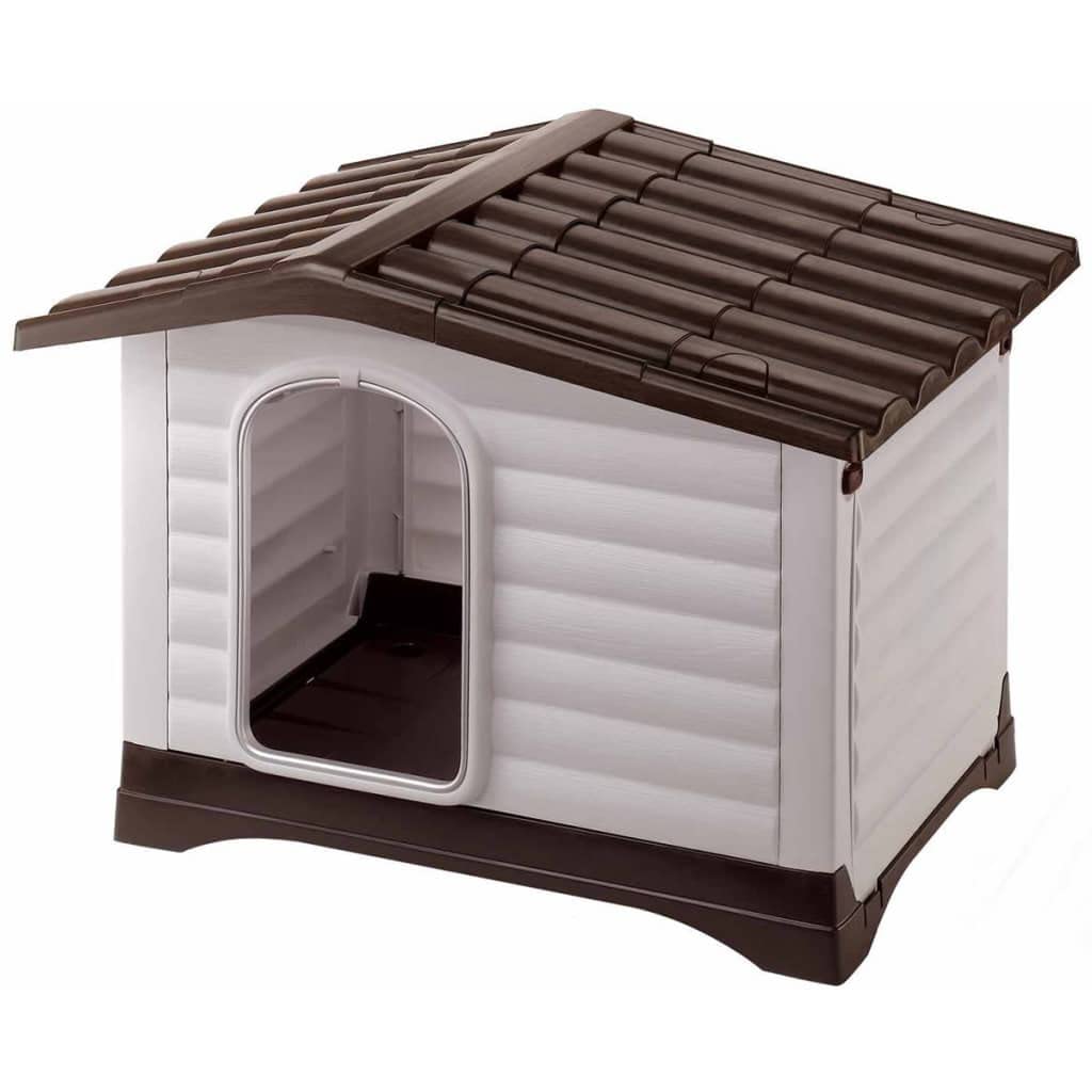 Ferplast DOGVILLA 90 Dog House, Openable Side, Raised Anti-Humidity Base, Liquid