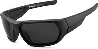 MAXJULI XL Z87 Wrap Around Sports Sunglasses for Big Wide Heads Men TR90 Ultralight UV400 Protection Safety Glasses 8707