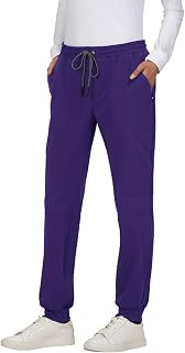 KOI Next Gen Women's 7 Pocket Good Vibe Jogger Scrub Pants with 4-Way Stretch and Elastic Waistband