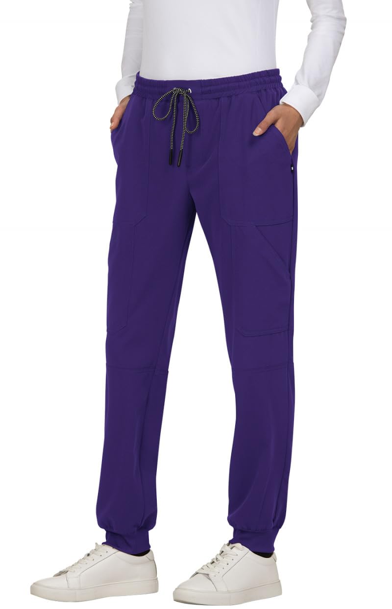 KOI Next Gen Women's 7 Pocket Good Vibe Jogger Scrub Pants with 4-Way Stretch an