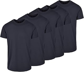 Build Your Brand Men's Basic Round Neck T-Shirt Pack of 1/3/5