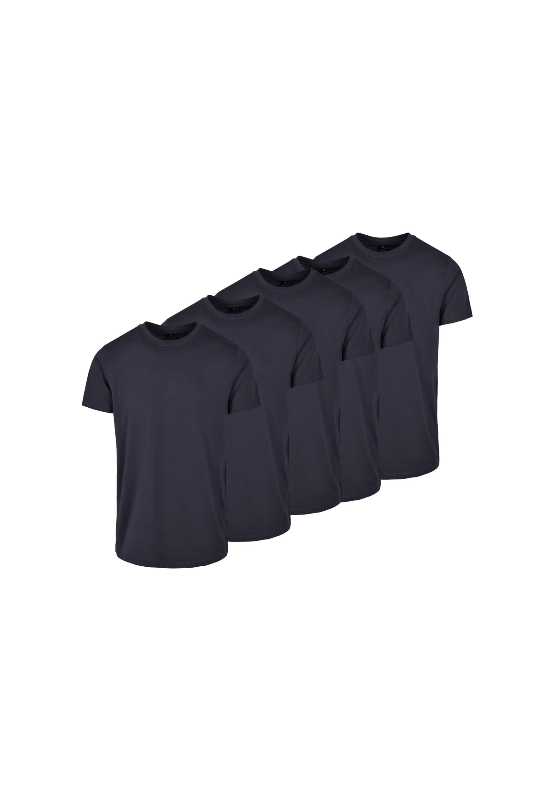 Build Your Brand Men's Basic Round Neck T-Shirt Pack of 1/3/5