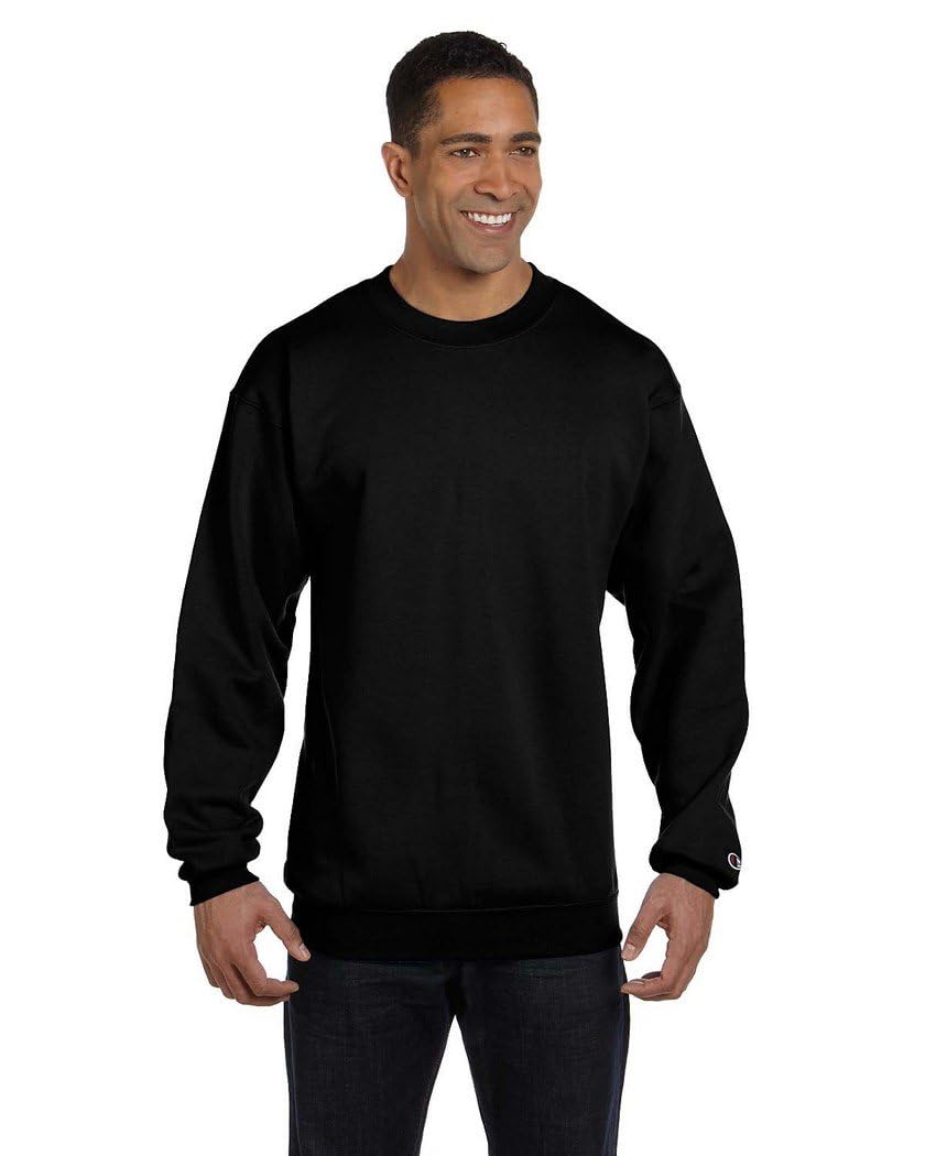 Champion Men's Reverse Weave Crew, Big C Logo Print