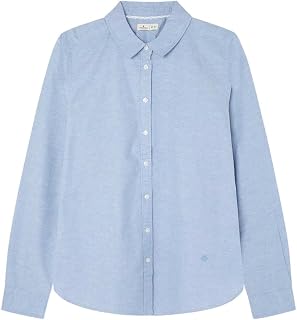 Springfield Oxford Shirt Cotton and Elastane. Embroidered Logo. Semi-Fitted Oxford Shirt Women (Pack of 1)