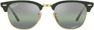 Ray-Ban RB3016 CLUBMASTER 1368G4 Unisex Sunglasses Colour Green Lens Silver/Green Size 51 mm