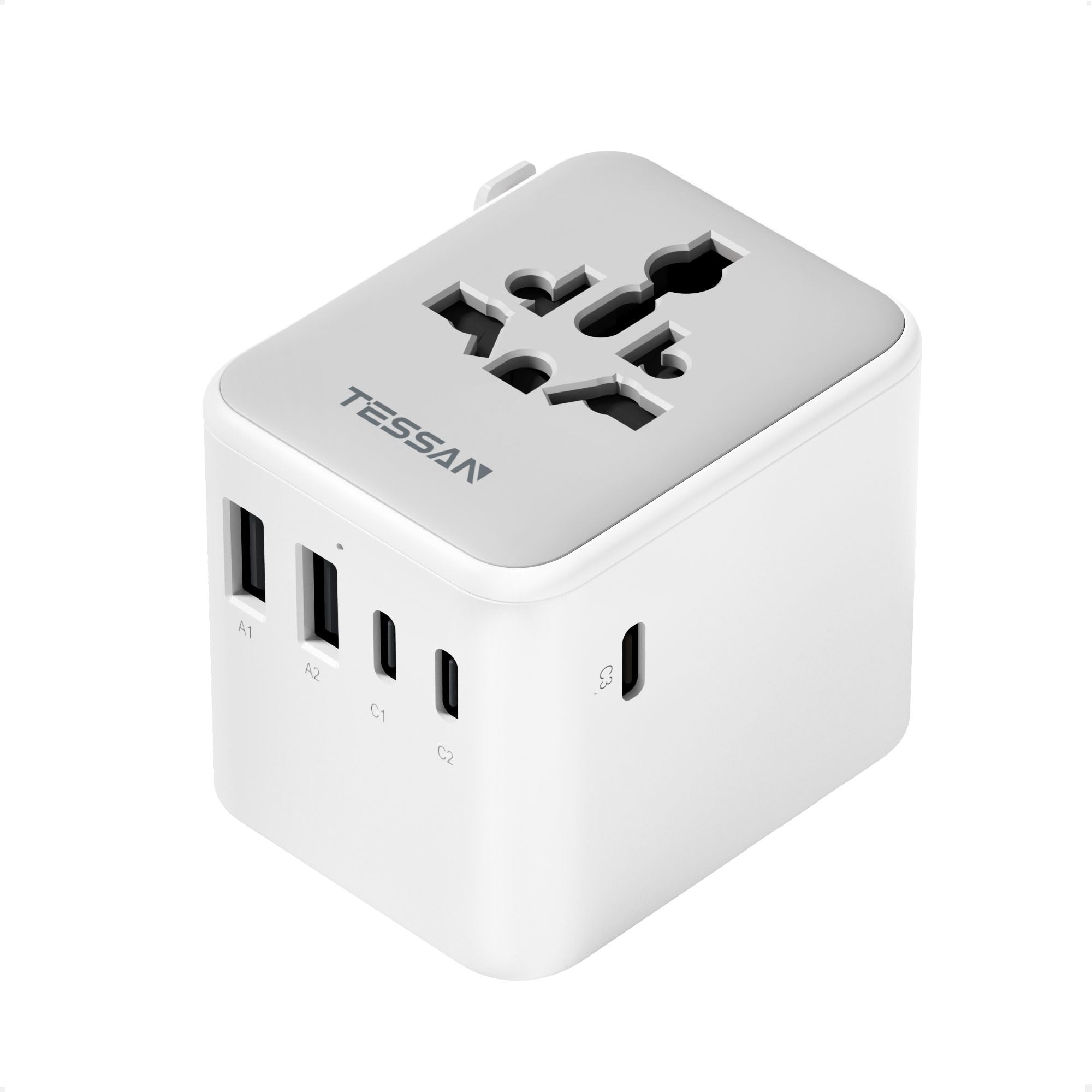 TESSAN Universal Travel Adapter 28W, International Power Adapter | Travel Adapte