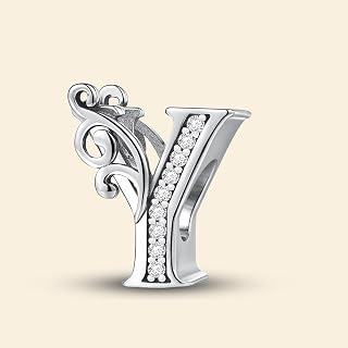 1 x Fashion 26 Letters Silver Charm Bead DIY jewelry making and jewelry decoration to match your daily outfits. gifts for women