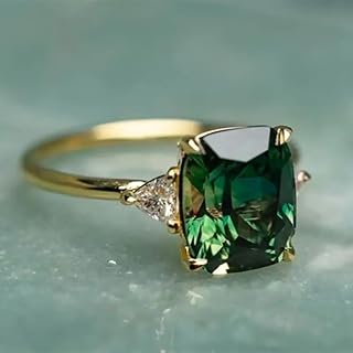 Anillo de lujo con circonita cúbica brillante para mujer, accesorio de
