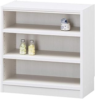 Shirai Free Combination Rack Shelf, Bookcase with Abundant Size Variations to Match Any Room, Shelf Load Capacity 10kg, White, Wood Grain, Width 23.2 inches (59 cm), Height 23.6 inches (60 cm), Depth