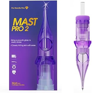 Mast Pro2 Tattoo Needles Cartridges, Pro Needles Pins for Super Aritsts, 20 Count, Disposable Round Liner (0603RL)