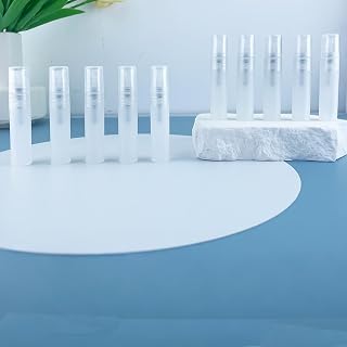 10 Mini Refillable Spray Bottles, Fine Travel Atomizer for Perfumes and Essentials, Clear Plastic Portable Containers, Clear 5ml