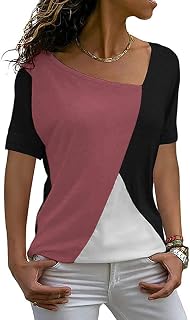 Women's Summer Casual Short Sleeve Tunic Tops
