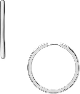 Fossil Women's Ellis Pavé Glitz Gold-Tone Brass Hoop Earrings