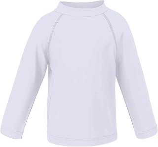 LACOFIA Children's Swimwear Long Sleeve Swimming T-Shirt for Boys Rashguard Sun Protection Quick Dry