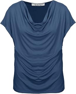 Van Der Rich ® - Women's Cowl Neck Blouse T-Shirt