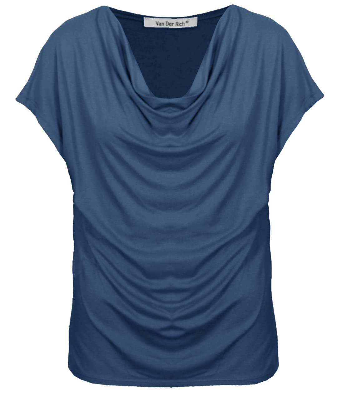 Van Der Rich ® - Women's Cowl Neck Blouse T-Shirt