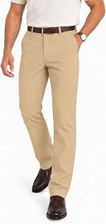 SNOWTEN Mens Classic Fit Golf Pants Stretch Dress Pants 30''/32''/34'' Lightweight Casual Suit Pants with Pockets