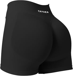TAYOEA Sports Shorts Women's Scrunch Short Sports Trousers Push Up Short Leggings Butt Lifting Gym Short Seamless Workout Cycling Shorts Women
