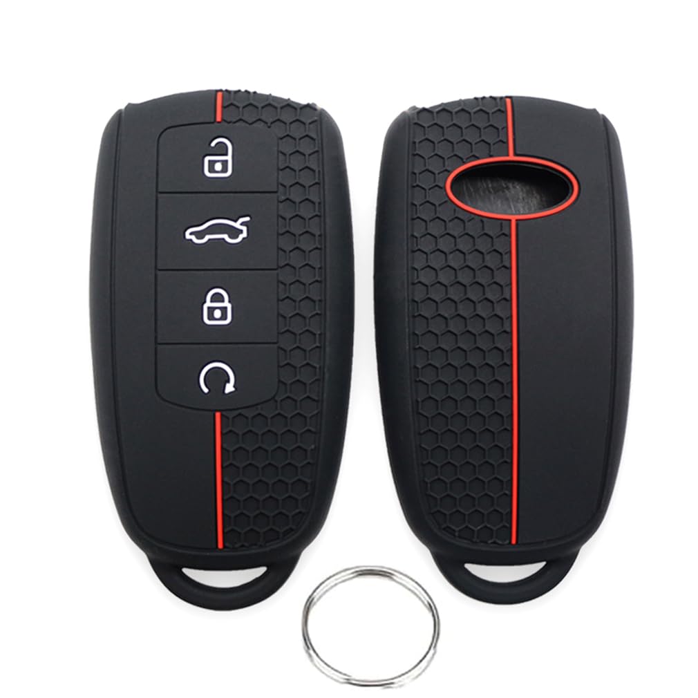 Chaexii for Chery Key Cover,4 Buttons Tiggo 8 Silicone Key Fob Protector | Fits 