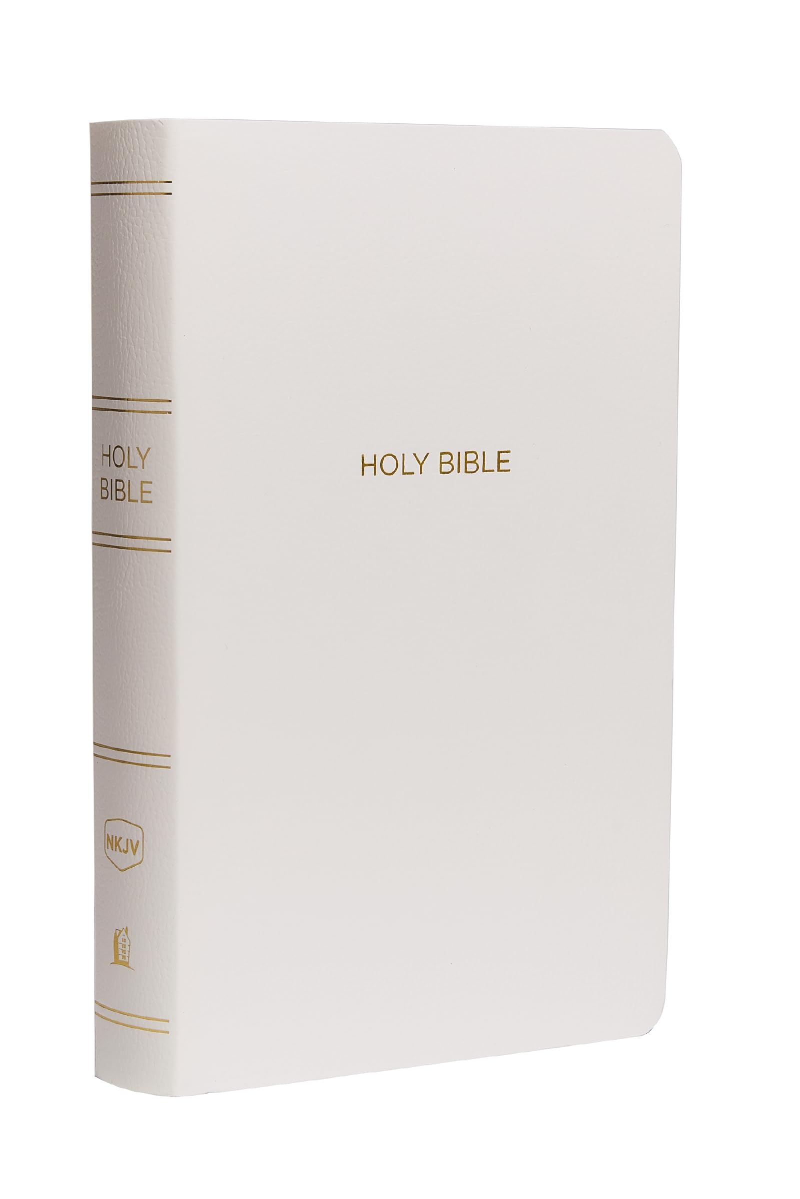 NKJV, Gift and Award Bible, Leather-Look, White, Red Letter, Comfort Print: Holy