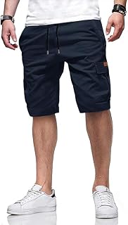 ZOXOZ Shorts Men Cotton Summer Shorts with Pockets