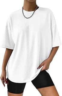 Women's Oversize Fitness T-Shirt Basic Loose Short Sleeve Gym Tops