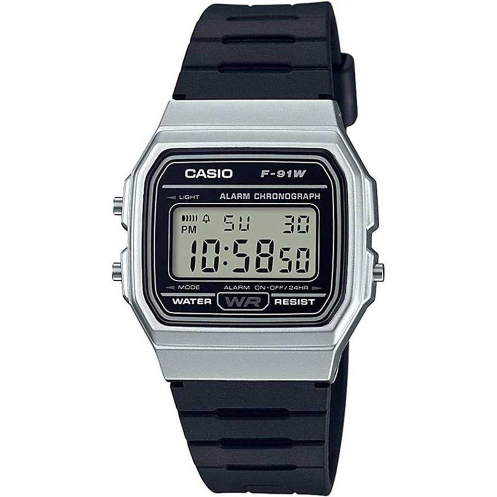 Casio Unisex Casual Quartz Wrist Watch Black Resin Bracelet and Case Black Analo