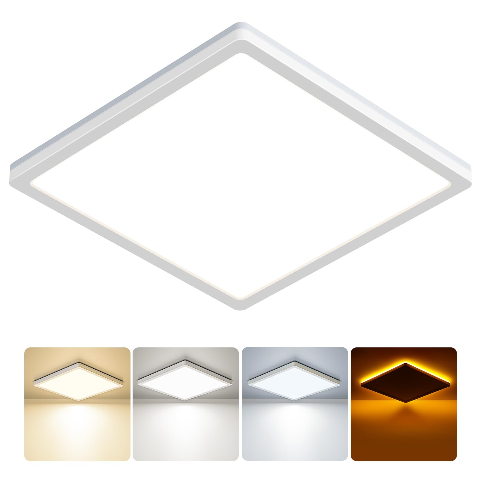 BLNAN 18W LED Ceiling Light with Night Light, 1800LM 3000K/4000K/5000K, 22CM Wat