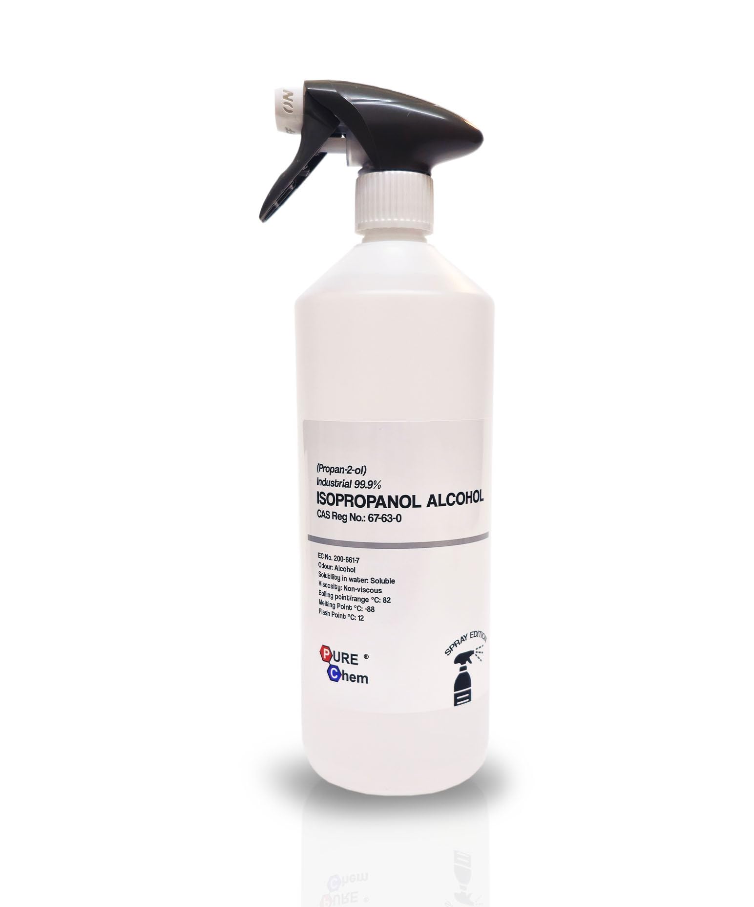 Pure Chem Isopropyl Alcohol Isopropanol IPA Rubbing Alcohol Cleaning 99.9% | 1L 