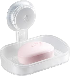 TAILI Soap Dish with Suction Cup, Without Drilling, Max 5 kg, Clear