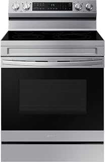 Samsung 6.3 Cu. Ft. Smart Freestanding Electric Range with No Pre-heat Air Fry & Convection, Stainless Steel, NE63A6511SS/AA