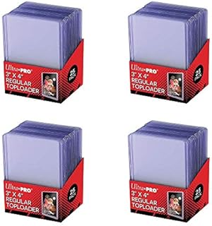 Ultra Pro 3x4 Clear Regular, Pack of 100 Toploader Thick Card Sleeves for Trading Cards such as Pokemon Magic Standard Size Transparent
