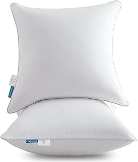 Oubonun 18 x 18 Throw Pillow Inserts Set of 2 with 100% Cotton Cover