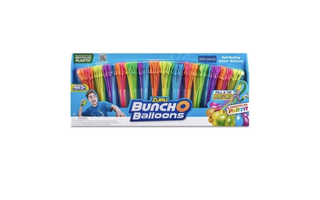 ZURU Bunch O Balloons 465 Rapid-Fill Self-Tying Recyclable Water Balloons (14 St