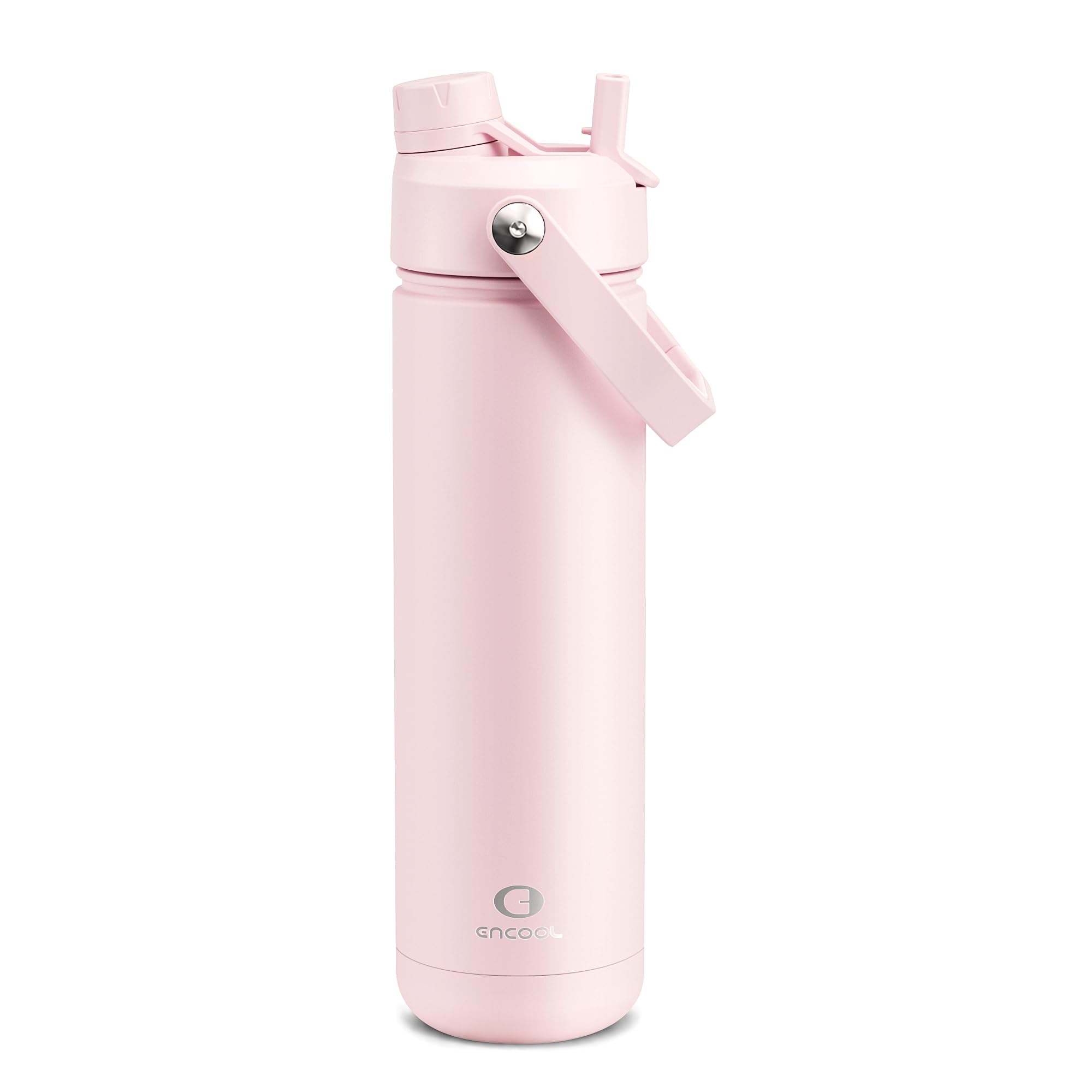 ENCOOL Insulated Water Bottle with Straw Stainless Steel Water Bottle, Leak-Proo