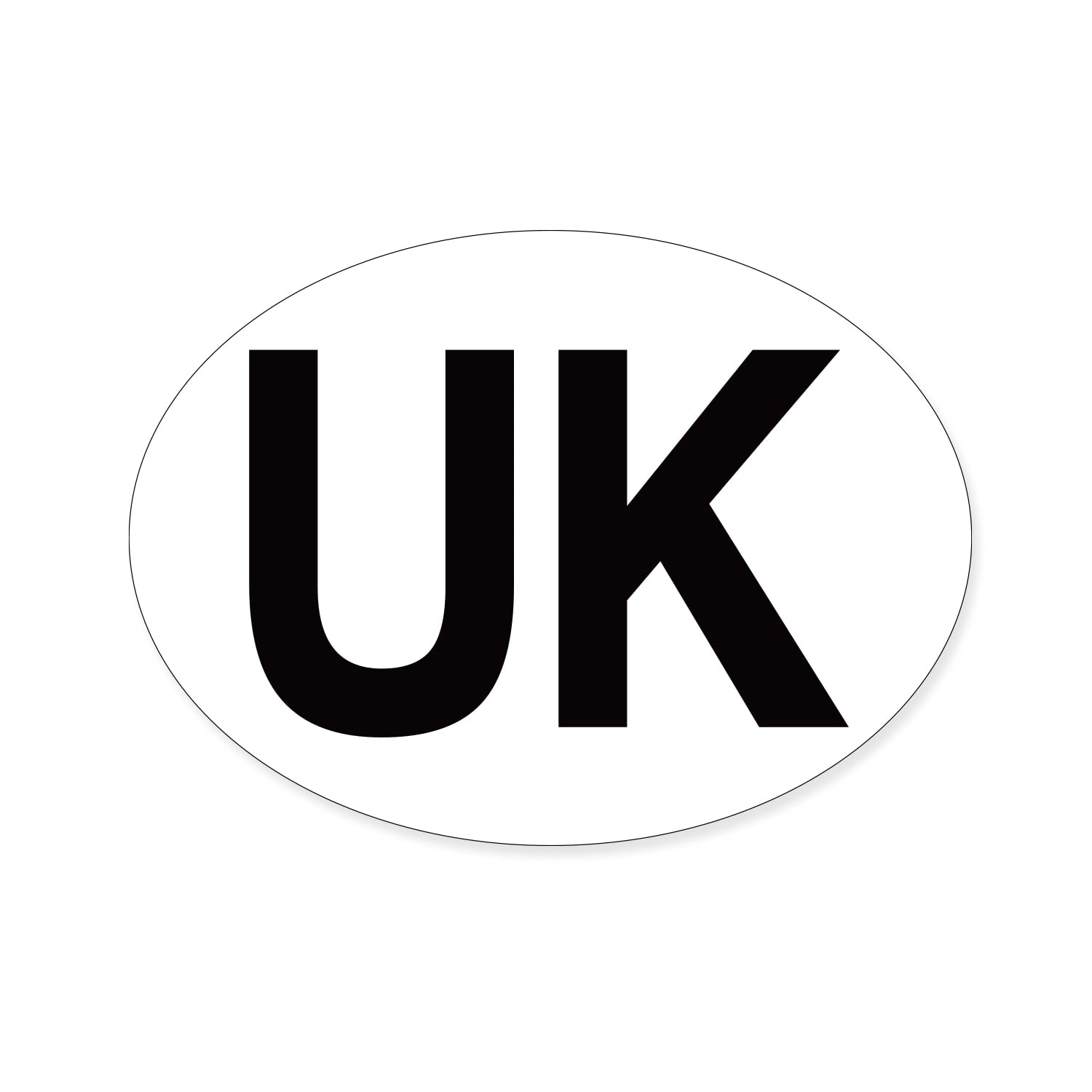 ARVO 1 Pack UK Car Sticker - Oval Sticker for Europe Travel - Waterproof, Self-A