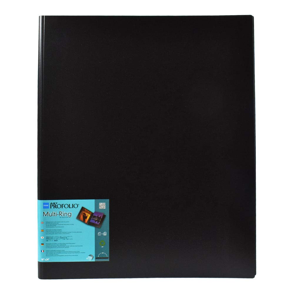 Itoya Art Profolio Multi-Ring Refillable Binder, 18 X 24 inches, Black (RB-18-24