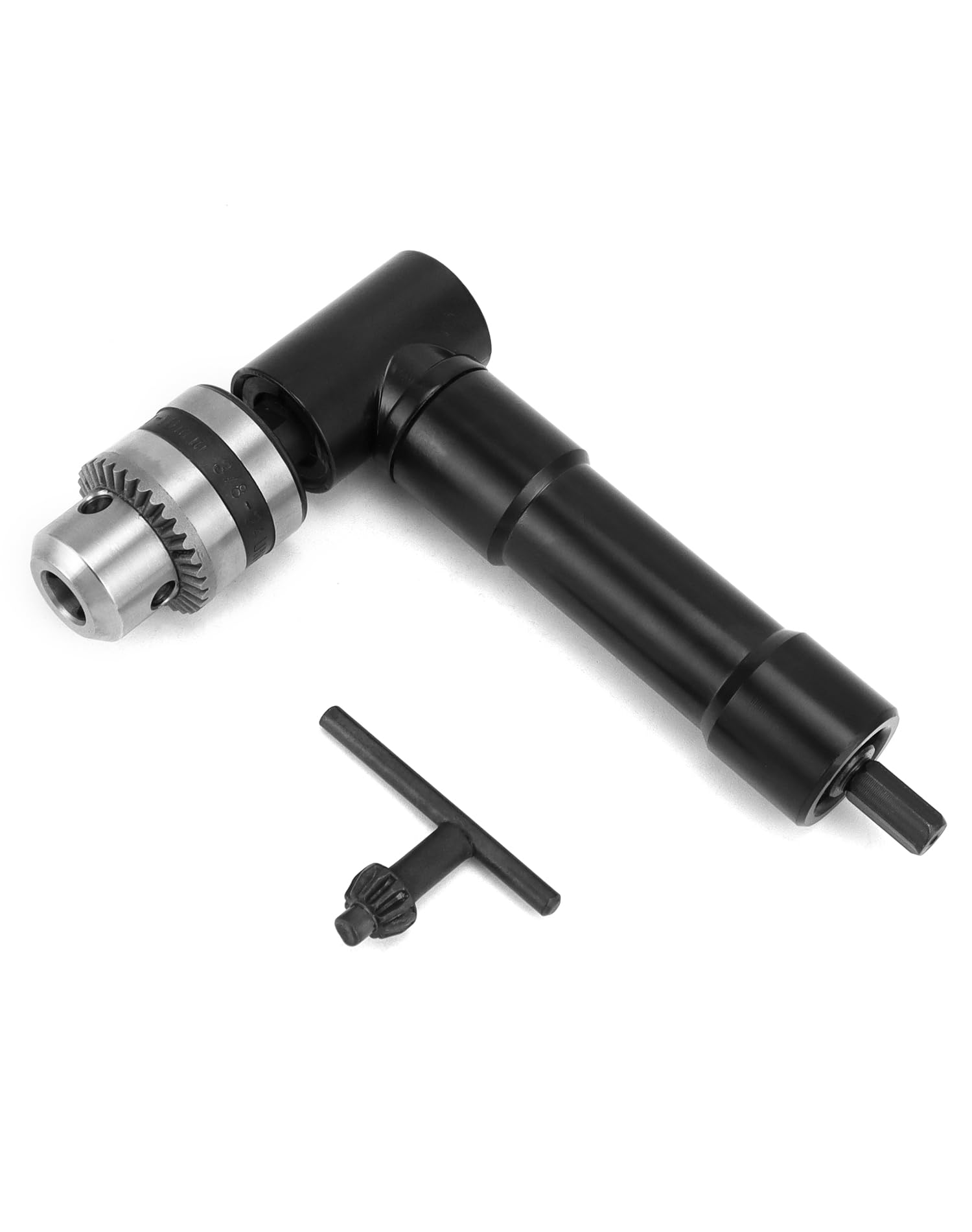 QWORK 90 Degree Right Angle Drill Attachment Adapter with 8mm Hex Compatibility 